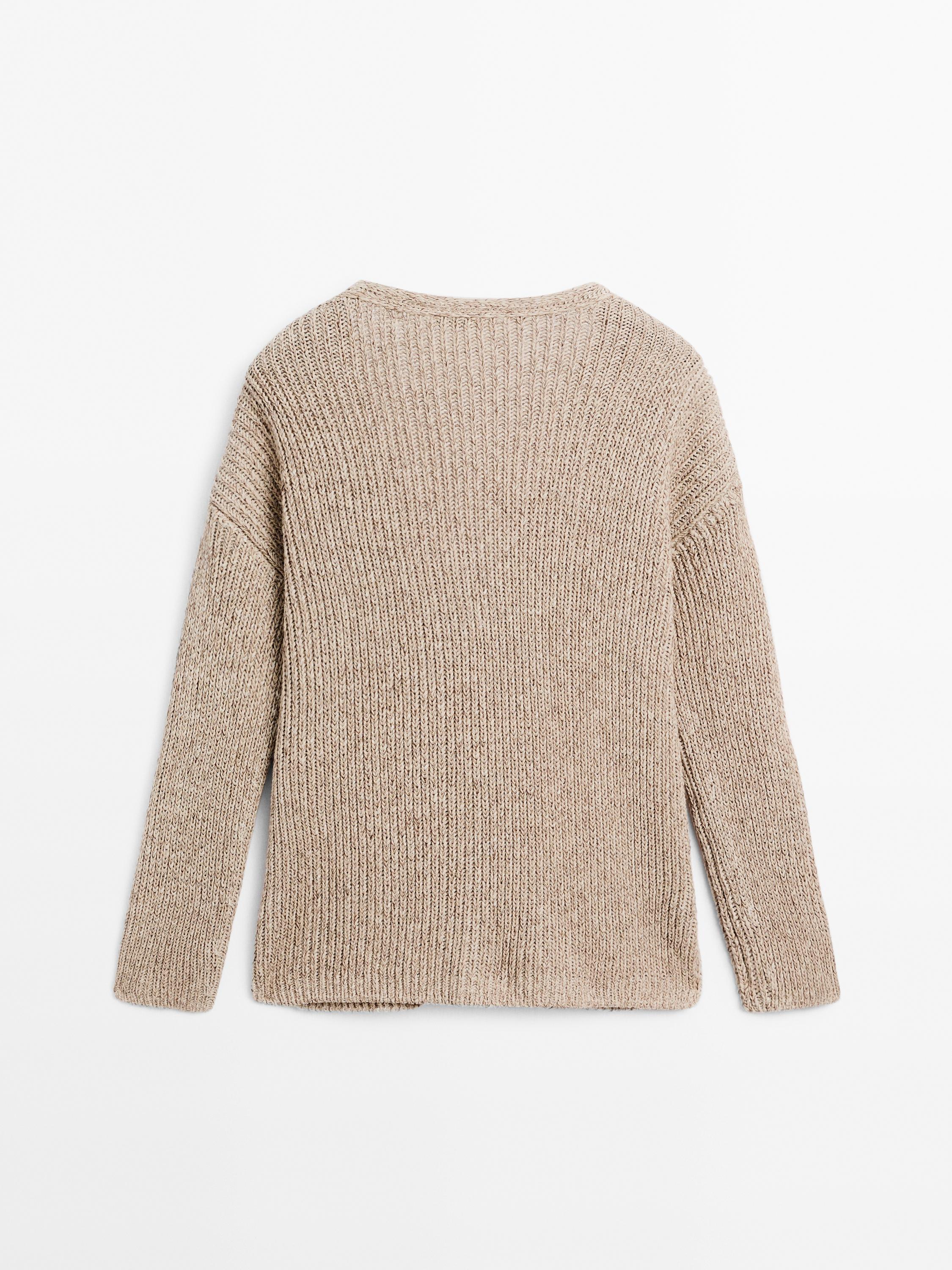 Cardigan en maille chinée